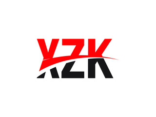 XZK Letter Initial Logo Design Vector Illustration