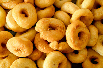 stack of plain donut