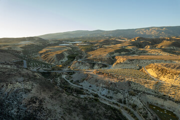 Aerial photo of the south of Granada in the Alpujarra