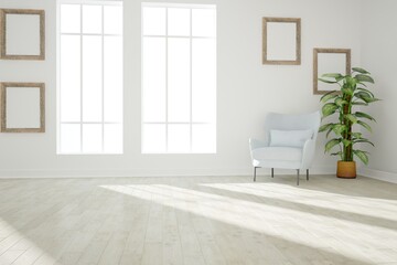 Modern interior design. 3D illustration