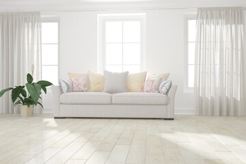 Modern interior design. 3D illustration