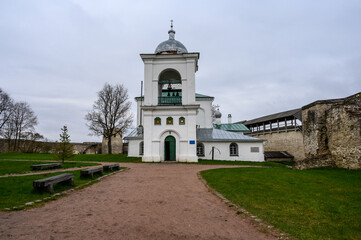 Fototapeta na wymiar Nikolsky Cathedral. Izborsk fortress. Izborsk Pskov Oblast. Historical places of Russia.