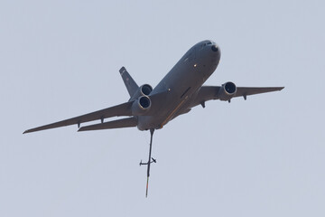 tanker aircraft with boom extended