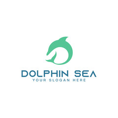 dolphin vector logo design. logo template