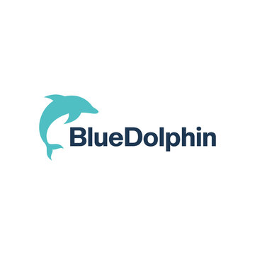 dolphin vector logo design. logo template