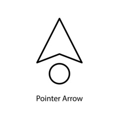Pointer Arrow Trendy solid icon isolated on white and blank background for your design