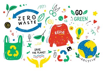 Zero waste - a set of design elements.