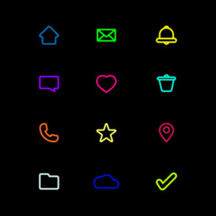Web icons. Icons for web. Colorfull icons for web. Interface icons.