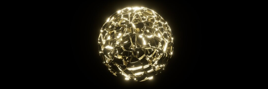 Abstract three-dimensional background. Futuristic concept. 3d render