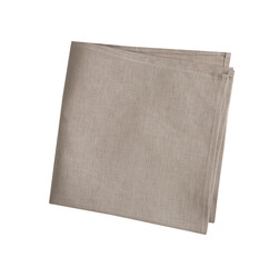 Brown square dishcloth isolated,kitchen folded napkin, burlap cloth.