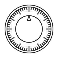 Kitchen timer vector outline icon. Vector illustration oven stopwatch on white background. Isolated outline illustration icon kitchen timer.
