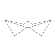 Origami vector icon.Outline vector icon isolated on white background origami.