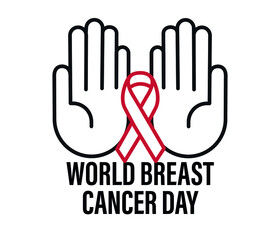 Breast cancer world day. Awareness woman breast cancer. Medical campaign banner, graphic, vector, background.
