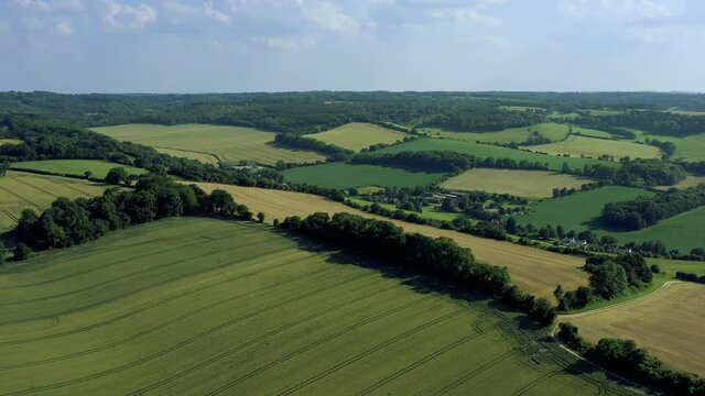 British Countryside (Fields & Meadows) 4K Drone Footage 