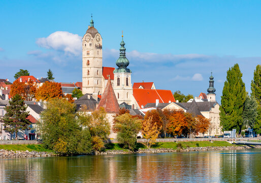 Krems cityscape in Wachau valley, Austria