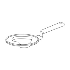 Pan vector icon.Outline vector icon isolated on white background pan.