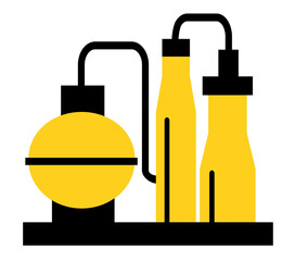 Industrial factories city building station technology factory