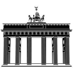 Brandenburg Gate isolated on white © laraslk