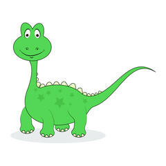 Cute Dinosaur with stars. Illustration vector.