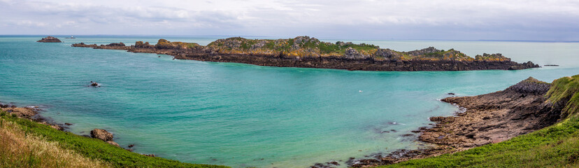Seascape at pointe du Grouin in Brittany France.