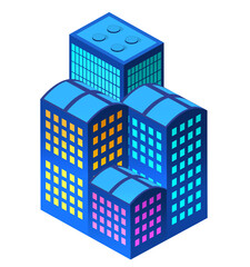 The night city background 3D illustration neon