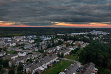 aerial image of a sunset