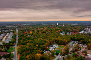 aerial image of a neighborhood