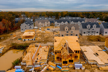 aerial image of a construction site 