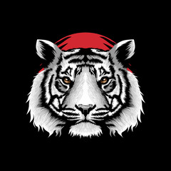 Head tiger vector design illustration