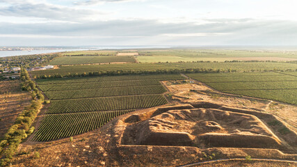 View of the remains of a fortification during the Crimean War. Georgievsky redoubt. Nikolaev