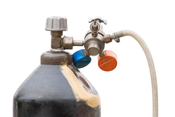 Carbon dioxide cylinder with gearbox industrial gas bottle system