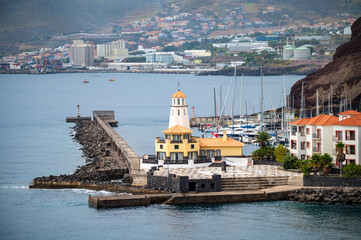 Lighthouse at the Harbor in Caniçal