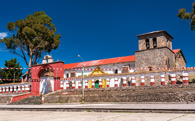 Cathedral of Chucuito at Lake Titicaca in Peru