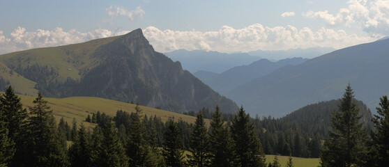 Peak of Gonzen seen from Alp Palfries, Switzerland