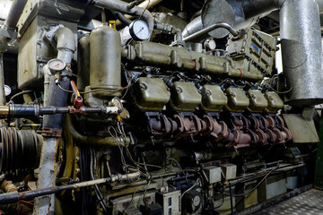 Control room of an extra large retro ship