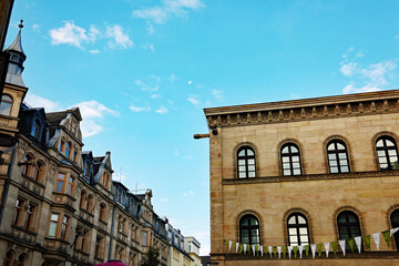 Fürth bei Nürnberg Fassaden an der Schwabacher Straße Ecke Rudolf-Breitscheid-Straße