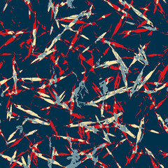 Classic marine blue red yellow seamless texture. Modern retro swim wear fashion allover print. Memphis style masculine grunge abstract background. High quality jpg swatch.