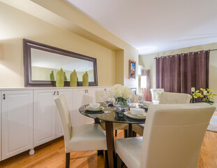 Modern dining room in luxury house.