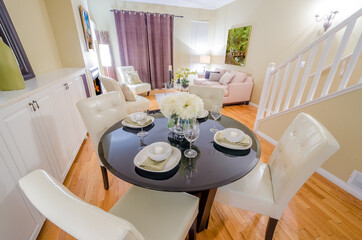 Modern dining room in luxury house.