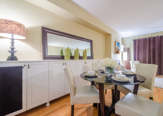 Modern dining room in luxury house.