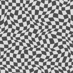 Vector seamless checkered pattern with optical illusion. Simple design for wrapping paper, wallpaper, textile, stationery.