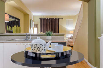 Modern dining room in luxury house.