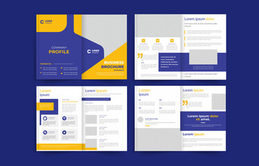 Fototapeta na wymiar Multipage business brochure template design, annual report, company profile template layout design with cover.