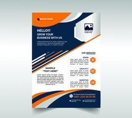 Business Corporate Flyer Design Template vector a4 size- Promotional creative flyer design