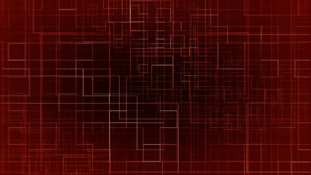 Red Brown Geometric Circuit Loop Back Animation Background