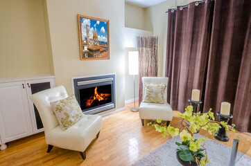 Interior design of a luxury living room