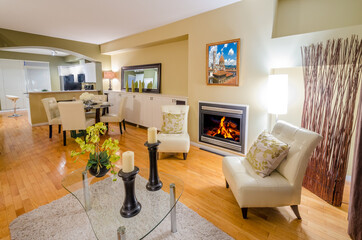 Interior design of a luxury living room