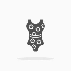 Swimsuit icon. Solid Glyph style. Vector illustration. Enjoy this icon for your project.