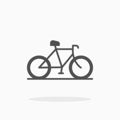 Fototapeta premium Bicycle icon. Solid Glyph style. Vector illustration. Enjoy this icon for your project.
