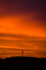 sunset over the city